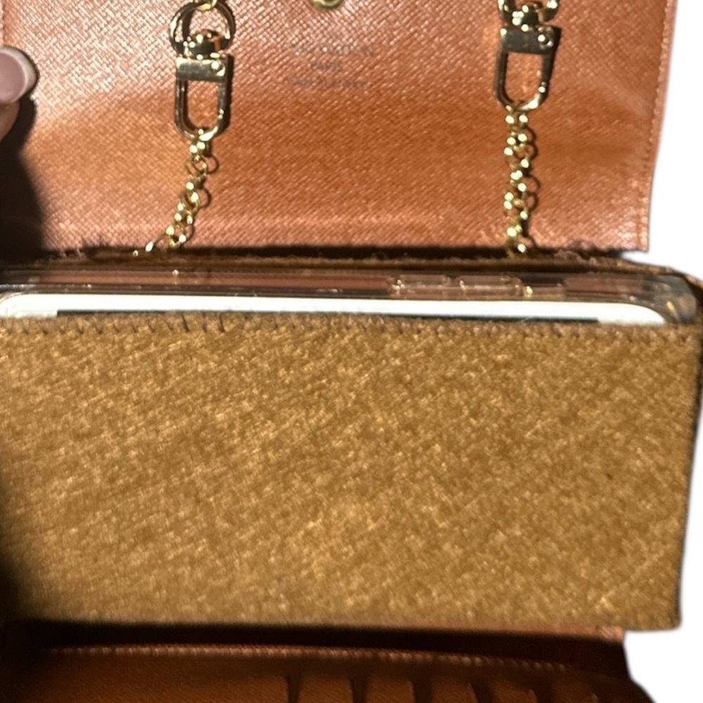 Louis Vuitton Monogram Wallet With Temporary  Crossbody & Phone Holder Kit - Picture 8 of 14